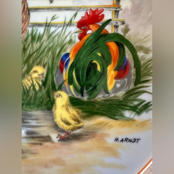 Vintage decorative collector plate signed by the artist H. Arndt - Picture 3 of 6